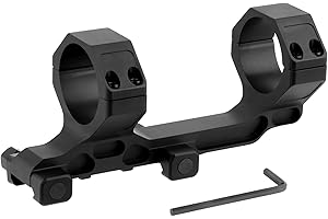 FOCUHUNTER Anneaux de montage pour télescope monoculaire de 34 mm - Profil haut de 4,1 cm - Adaptateur de montage en une pièce en aluminium anodisé noir décalé - Double anneau extérieur