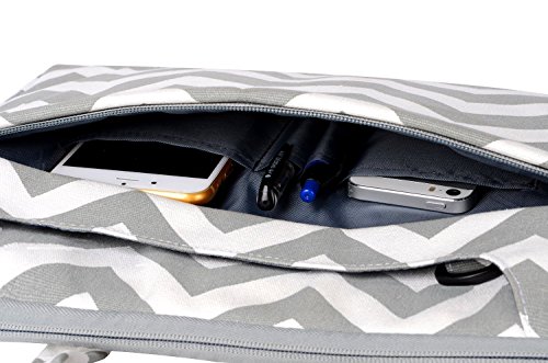 MOSISO Notebooktasche f  r 13-13 3 Zoll MacBook Pro  MacBook Air  Notebook Computer Chevron Segeltuchstoff Laptop Schultertasche Sleeve H  lle Umh  ng