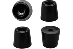 sourcing map Pack of 4 Rubber Feet Bumper Buffer Feet Table Chair Leg Pad Floor Protection with Metal Washer Diameter 19 x 14 x Height 17 mm