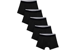 TIICHOO Washable Incontinence Pants for Boys Cotton Reusable Leakproof Underwear 5 Pack