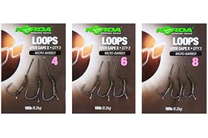 Korda Loop Rigs Size 6 DF Wide Gape X 18lb
