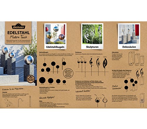 Dehner Deko Skulptur Cleo, ca. 66 x 20 x 14 cm, Edelstahl, silber - 4