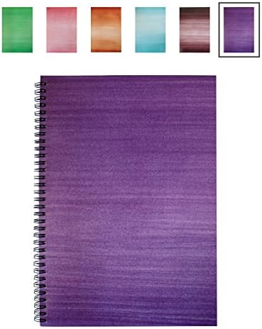 A4 Notebook HARDBACK - LEXY NOTES Modern Spiral Wirebound Notebook - Punchy Purple - Single Book