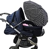 Babys-Dreams Sonnenschirm für Kinderwagen SCHWARZ ROT BLAU GRAU etc. Ø68cm UV-Schutz50+ Schirm Sonnensegel Sonnenschutz - 6