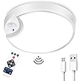 Excefore Motion Sensor Light, Rechargeable LED Ceiling Light, LED Closet Lights with USB Cable, Human Induction Auto Sleep Smart Sensor Light Indoor/Outdoor for Closet Stairs Porch Hallway Pantry Wall