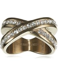 Dyrberg/núcleo Damen-anillo de apilamiento 15/02 Nagyz III SG crystal parte dorado - 337986