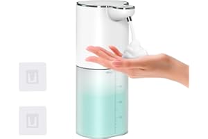 Dalugo automatyczny dozownik mydła, 400 ml, do ponownego ładowania, elektryczny dozownik mydła, mocowanie ścienne z 4 regulowanymi stopniami, wodoszczelność IPX5, automatyczny dozownik mydła do kuchni i łazienki