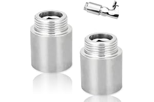 2 stycken kranförlängning rostfritt stål 1/2 tum x 25 mm, AG 1/2 tum x IG 1