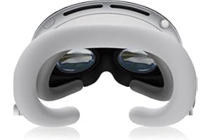 NUHFUFA VR Silicone Facial Interface Face Pad for Vision Pro, Soft Face Cover Cushion Anti-Slip Washable Comfort Skincare Face Pad Mask for Vision Pro Headset(White)