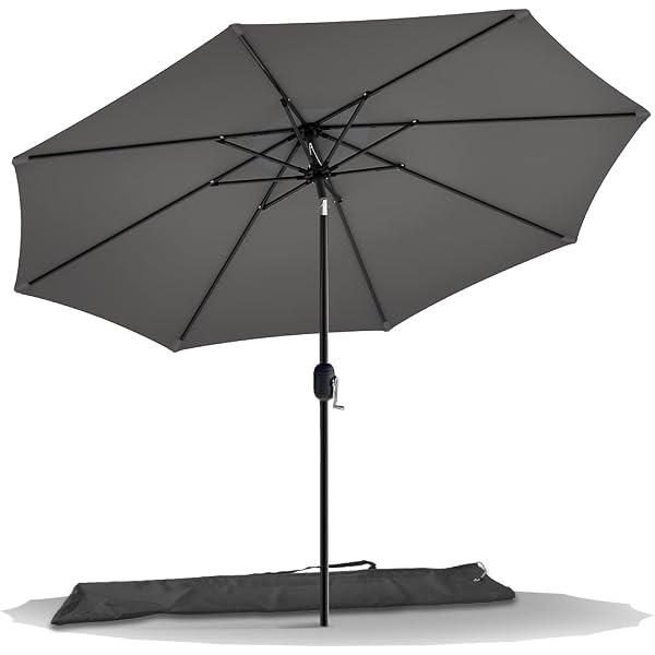 Parasol de Jardin Extérieur WOLTU, Parasol rond, Inclinable sur 45°, Hauteur Réglable, Anti-UV