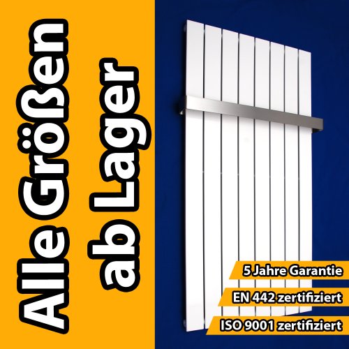 Preisvergleich Produktbild Design Paneelheizkörper Heizkörper Badheizkörper mit Mittelanschluss Handtuchstange Edelstahl alle Größen