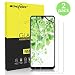 Produktbild NONZERS Panzerglas für Samsung Galaxy A50/A30 Schutzfolie [2-Stück] [2.5D Runde Kante] [Voll Geklebt] [Hohe Härte] Einfach Installieren und Keine Blase Panzerglasfolie für Galaxy A50/A30