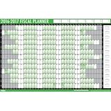 Financial Fiscal 2016-2017 Wall Planner Mid Year Calendar +Pen/Stickers/