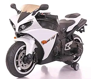 Nexus Product Toy School R1 Bike Rechargeable Battery Operated Ride on for Kids| Electric Bike [3 to 8 Years, Large, White]