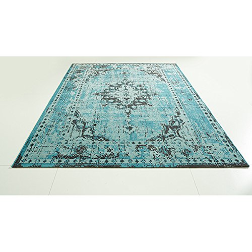 Design Teppich Vintage Used Antik türkis 120 x 170 cm - 2