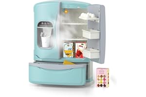 ODS - Maisonelle, Réfrigérateur Deluxe Jouet avec Lumière, Sons et Effet Vapeur à l'Ouverture, avec Accessoires, Dimensions 30 L x 40,2 H x 11,5 P cm, Âge recommandé + 3 Ans