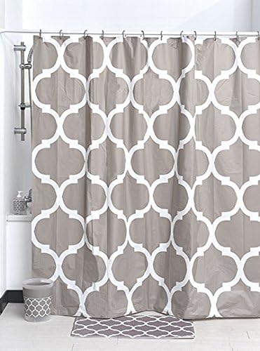 Evideco Printed Peva Liner Shower Curtain Escal Plastic 71x71 Inch