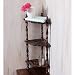 Onlineshoppee Wooden mini corner rack side table home décor carved end table furniture shelves Special Deal Price RS.540.00