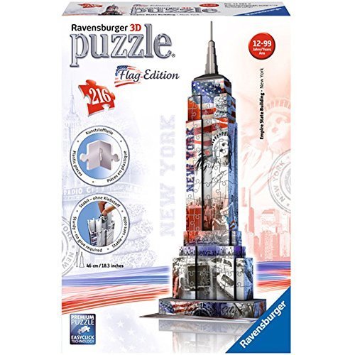Preisvergleich Produktbild 3D Jigsaw Puzzle - Empire State Building Flag Edition by Ravensburger