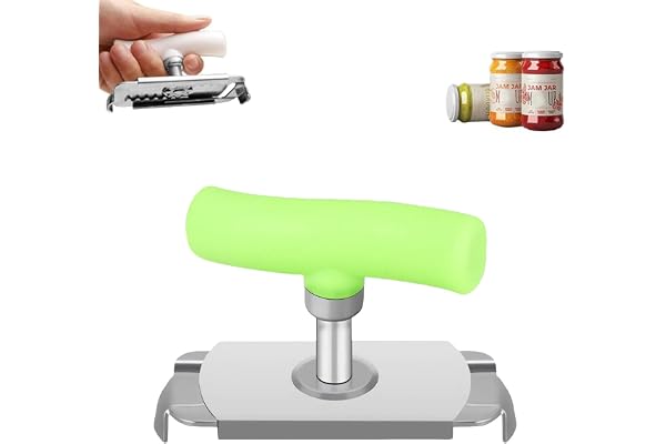 Effortless Arthritis Ouvre Boite, Ouvre Boite de Conserve pour Arthrite sans Effort, Ouvre les Couvercles et les Pots Puissant pour les Mains Faibles avec Tampon de Préhension en Silicone. (Vert)