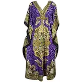 Indiatrendzs Women Kaftans Light Viscose Lounger Dress Kaftan Dress Evening wear 56"