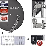 Bestehend aus: DUR-line Select 75/80 Anthrazit - Satellitenantenne (3 x Test 