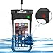 Produktbild LEEHUR- Wasserdichte Tasche Mit Leckage Led Alarm, Wasserdichte hülle tasche beutel handyhülle mit Armband für iPhone 6 6S Plus/5/5s/5c Galaxy S7/S7 Edge/S6/S5/S4 Note3/4 LG G5/G3 Up To 6.2 " (Mit Alarm-LED, 1 pcs)