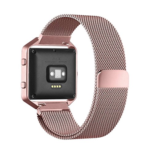Fitbit Blaze Frame + Armband (6,7-8,1 Zoll) , mit Einzigartige Magnet-Verschluss, PUGO TOP Replacement Wrist Band Uhrenarmband fur Fitbit Fitness Uhr Blaze - 7