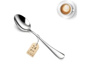 Teskedar 24 stycken 14cm, Berglander mini skedset i rostfritt stål för kaffe, dessert, glass, metallbestick för hem, kök, res