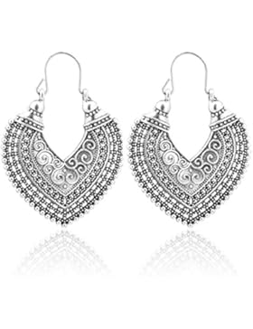 2LIVEfor Traumhafte Ohrringe Ethno Gross verziert Ohrringe Bohemian Vintage Ohrringe lang Hängend Antik Style...