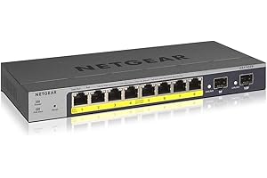 Netgear, GS110TPv3 8-portowy gigabit PoE+ Ethernet Smart Managed Pro Switch z 2 portami SFP i zarządzaniem chmurą