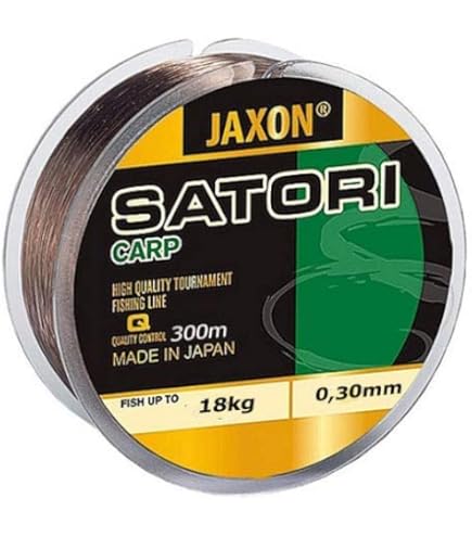 Jaxon Filo Per Carpa Ad Affondamento Rapido, Lenza Da Pesca Satori CARP 300 M Bobina Monofilo Per Carpa (0,30 Mm/18 Kg - Foto 3