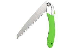 FUNNYTEK Sega pieghevole, sega a mano, sega da giardino, manico 65 #, denti grossi, lunghezza lama: 210 mm, lunghezza: 43 cm, sega pieghevole per esterni, per giardino, esterno e giungla