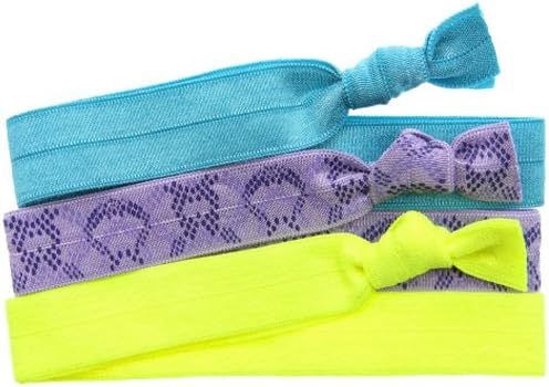 Twistband Printed Snake Set of 3 headband Safety yellow / Snake on lavender / Turquoise