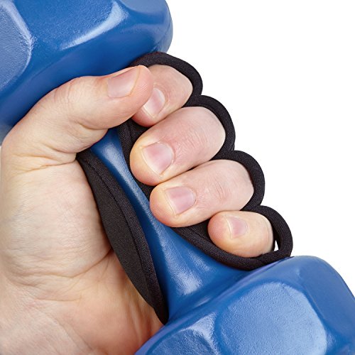 EVEREST FITNESS 1 Paar Profi-Griffpolster für Hanteltraining, Klimmzüge und Gewichtheben in schwarz | mit 2 Jahren Zufriedenheitsgarantie | Grip-Pads, Trainingshandschuhe, Grip-Polster, Hand-Guard, Palm-Protector, Handschoner - 5