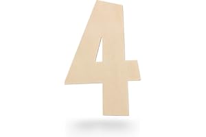 Kleenes Traumhandel Numeri di legno – numeri in legno – numeri in legno per compleanno, matrimonio, anniversario – numeri di legno da personalizzare – (20 cm, 4)