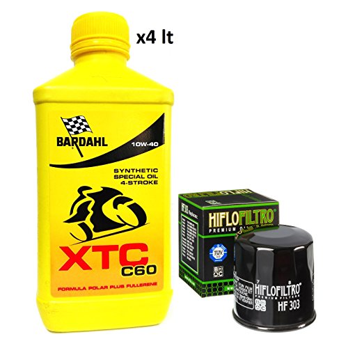 KIT TAGLIANDO BARDAHL XTC C60 10W40 FILTRO OLIO KAWASAKI Z 750 S 2007/2009