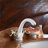 ☞Einfache Installation: Standarddurchmesser, Komplett mit Heiß- und Kaltwasserschläuchen und allen Standardzubehörteilen, ohne Abfälle zu entfernen. Leicht zu montieren, entsprechend der H- und C-Ätzung auf der Oberseite des Hebels, um die Richtung der Warmwasser- und Kaltwasserrohrverbindung anzugeben. Kann in der Küche, Bar, Badezimmer / Toilette, Waschküche oder überall dort verwendet werden, wo Sie einen benötigen großartig aussehender Wasserhahn.