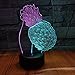 Produktbild Ananas 3d visuelles nightlight kreative bunte led stereo kinder lampe fernbedienung usb und batterie stromversorgung geburtstagsgeschenk