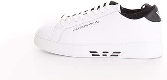 Emporio Armani X4X308 MEN'S LEATHER SNEAKERS - - 6 : Amazon.co.uk: Shoes \u0026  Bags