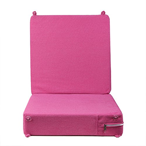 Zicac Comfortable Portable Foldable Harness Baby Toddler Infant Dining Chair On the Go Booster Seat Bag Travel Storage Chair (Magenta)