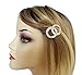 Sparkly Cyrstal Interlooped Round Hair Grip Clip Gold Tone Hair Jewellery SMALL