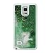 Produktbild UKANG Liquid Schutzhülle für Samsung Galaxy S5, Bling-Schutzhülle für Samsung Galaxy S5, Stern, Glitzer für Samsung Galaxy S5 SV I9600, Einzigartiges Dual-Layer-Muster Transparent Schutzhülle Case Hülle Cute 3D-Treibsand Schutzhülle für Samsung Galaxy S5 I9600 SV Star Green