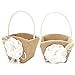 Produktbild awtlife 2 Rustikal Jute Hochzeit Blumenmädchen Korb Pearl Griff für Vintage Rustikal Hochzeitsfeier