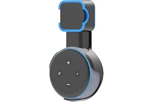 AOKICASE Compatibile con Amazon Echo Dot 3rd, supporto da parete, accessorio con gestione dei cavi integrata, non necessita di viti, accessori per altoparlanti (Amazon Echo Dot 3rd, nero) A333