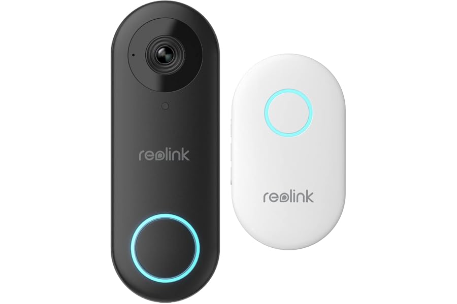 Reolink 5MP Video-Türklingel PoE mit Chime (Generalüberholt) | UHD Türklingel Kabelgebundene mit Kamera, 180° Ultraweitw