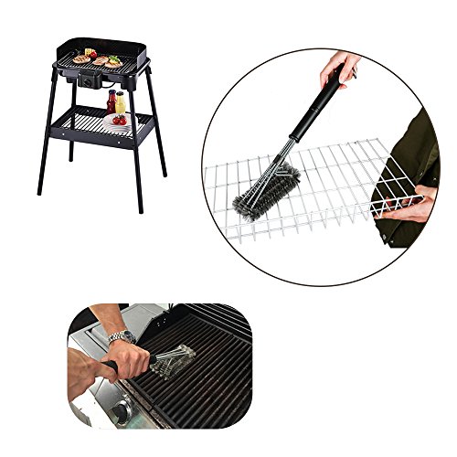 Warmoor BBQ 3 in 1 Grillbürste, Grillbürsten mit Edelstahlborsten, Edelstahl Reinigungsbürsten mit extra langem Griff - 7