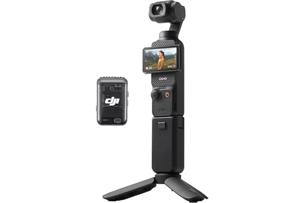 DJI Osmo Pocket 3 Créateur Bundle, camera vlog CMOS 1'' et Vidéo 4K/120 ips, digital et petite, Stabilisation à 3 axes, Suivi Facial/Objet, MAP rapide, avec Micro pour un Son net