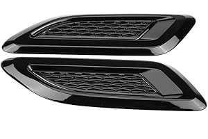 VOBOR Car Exterior Hood Air Vent Trim - 1 Pair Universal Plastic Engine Bonnet Body Styling Parts Chrome Accessories for Land Rover Range Rover Evoque 2012-2018