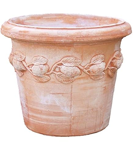 Soucoupe Pot De Fleurs Terre Cuite Italienne - 37 Cm Résistante Au Gel - Fabriquée à La Main